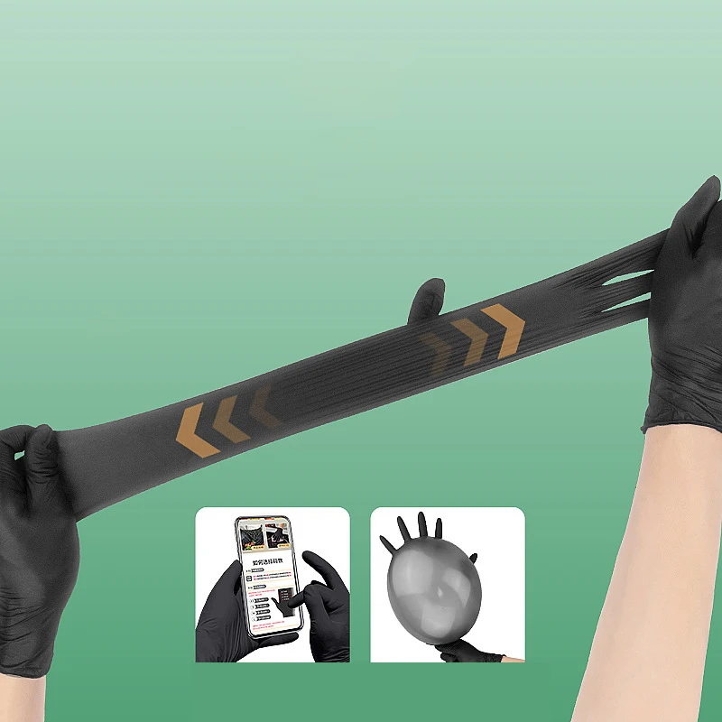 50 шт. одноразовые композитные нитриловые перчатки для салона красоты