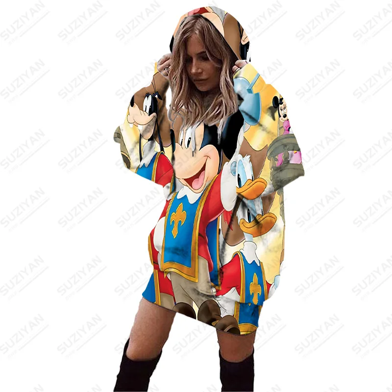 

Толстовка Женская с длинным рукавом и принтом Микки Мауса