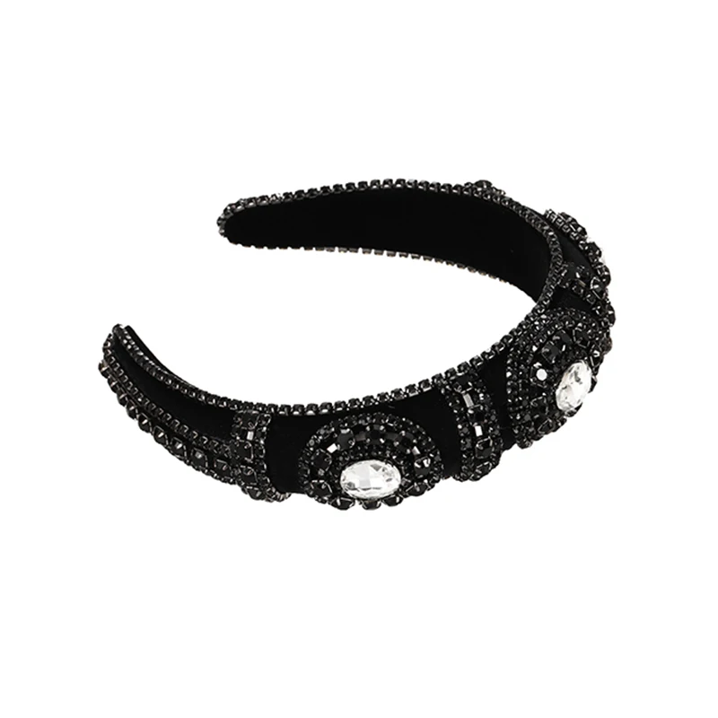 

Diamond Geometric Fashion Color Fabric Alloy Headband Colorrful Luxious Hair Accessories Bright Color Rhinestone Diademas