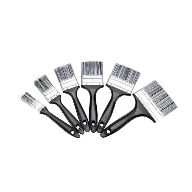 

6Pcs Paint Brushes For Walls, Doors And Furniture - 6 Piece Set For Painting Supplies With Heavy Duty Bristles And Wood Durable