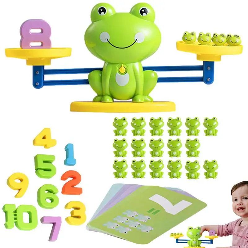 

Frog Counting Toys Frog Balance Cool Math Game Educational Early Learning Scale STEM Toys Gifts For Preschool Toddlers Kids Age