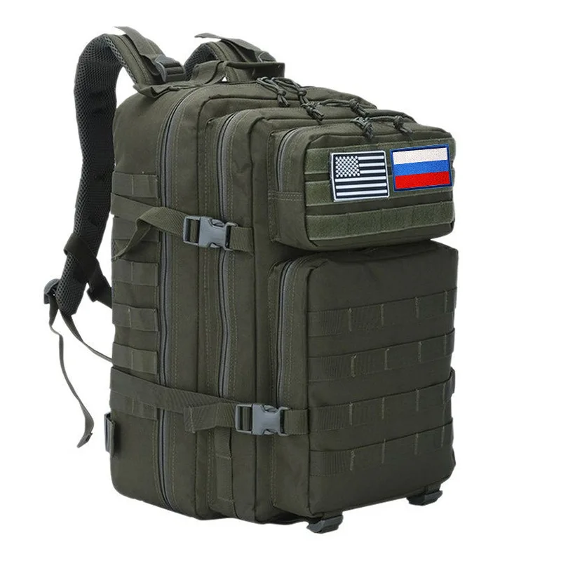 Купи 50L Large Capacity Assault Pack Hiking Camping Hunting Bags Military Tactical Backpack Softback Outdoor Waterproof Bug Rucksack за 2,475 рублей в магазине AliExpress