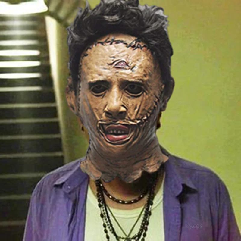 Маска на Хэллоуин для мужчин латексная Реалистичная ужасная маска кровавая