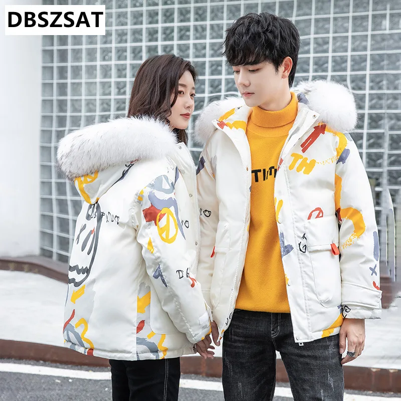 

Down Jacket Mens Fashion Workwear New Style Young Puffer Jacket Short Thicken Outdoor Warm Winter White Duck Down Coats