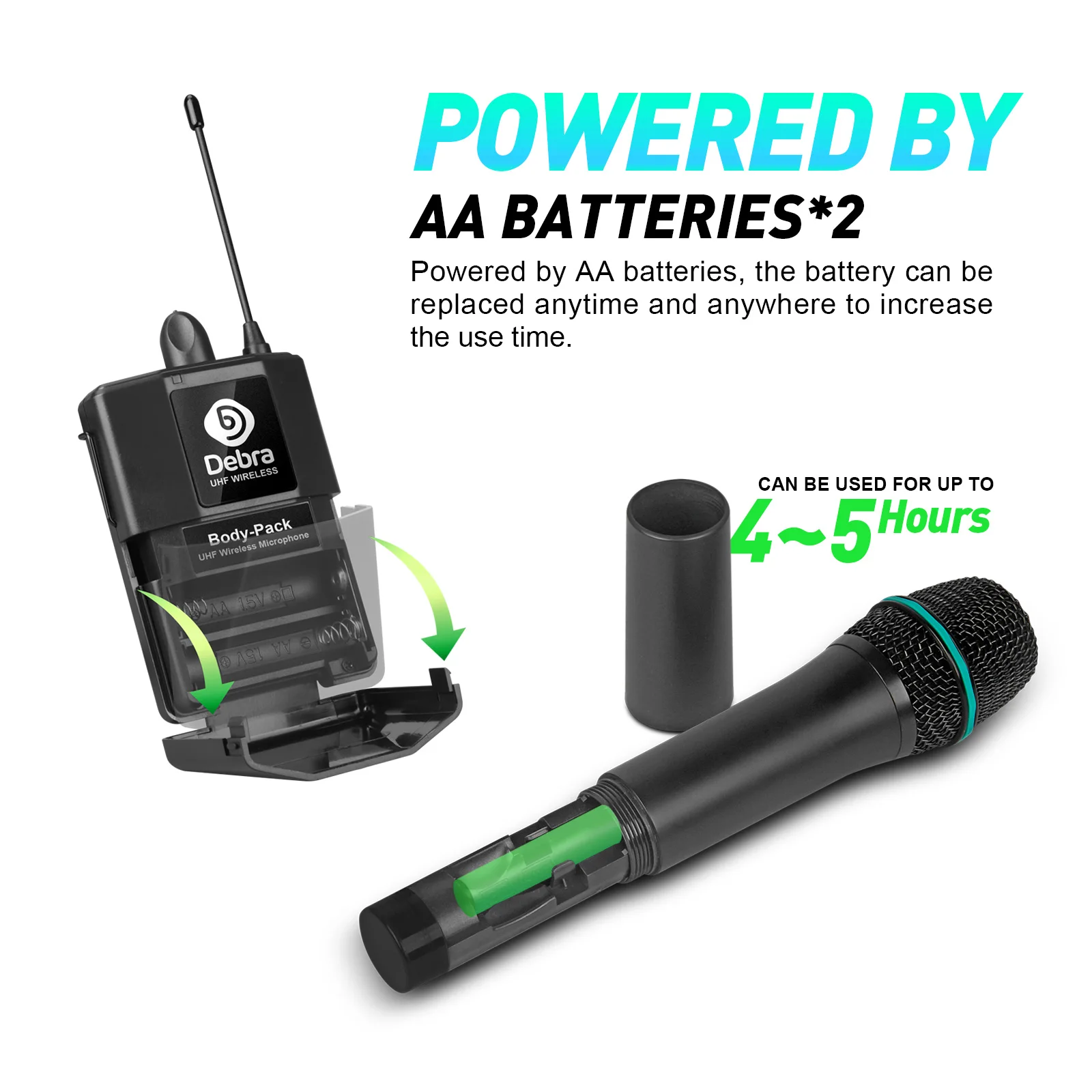 Беспроводная микрофонная система Debra AU800 UHF