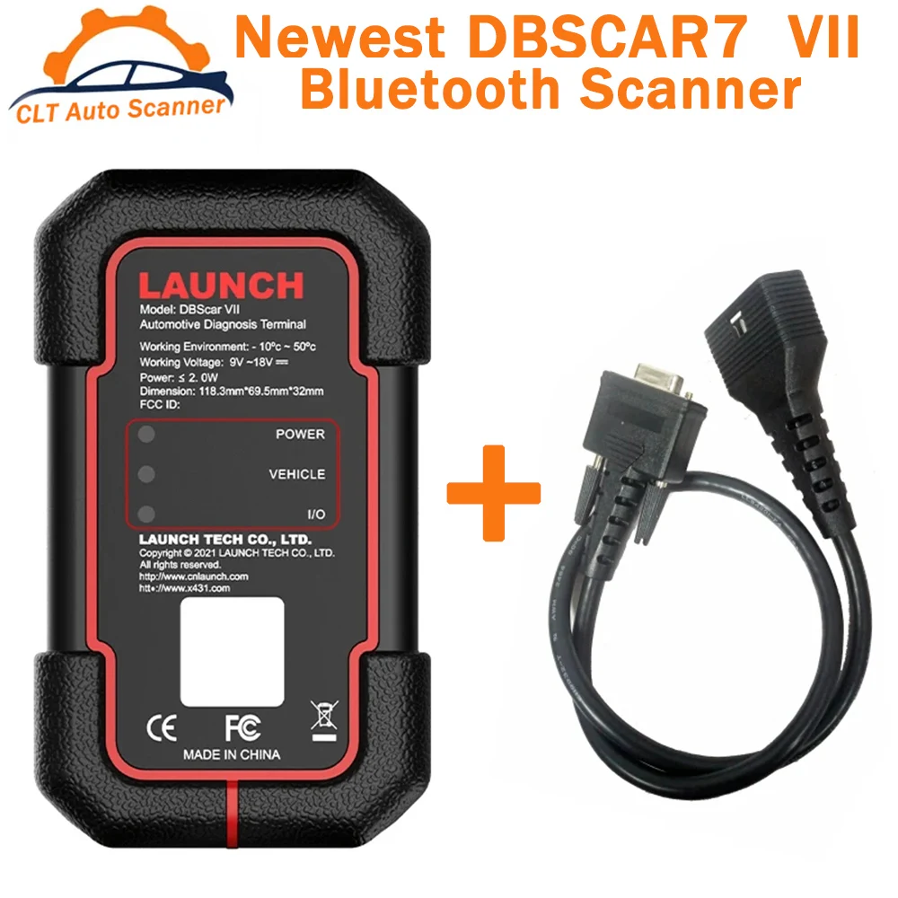 

100% Original LAUNCH DBScar VII DBSCAR7 Bluetooth OBD2 Scanner Supports CAN FD Doip Protocols Powerful All Systems For X431 V