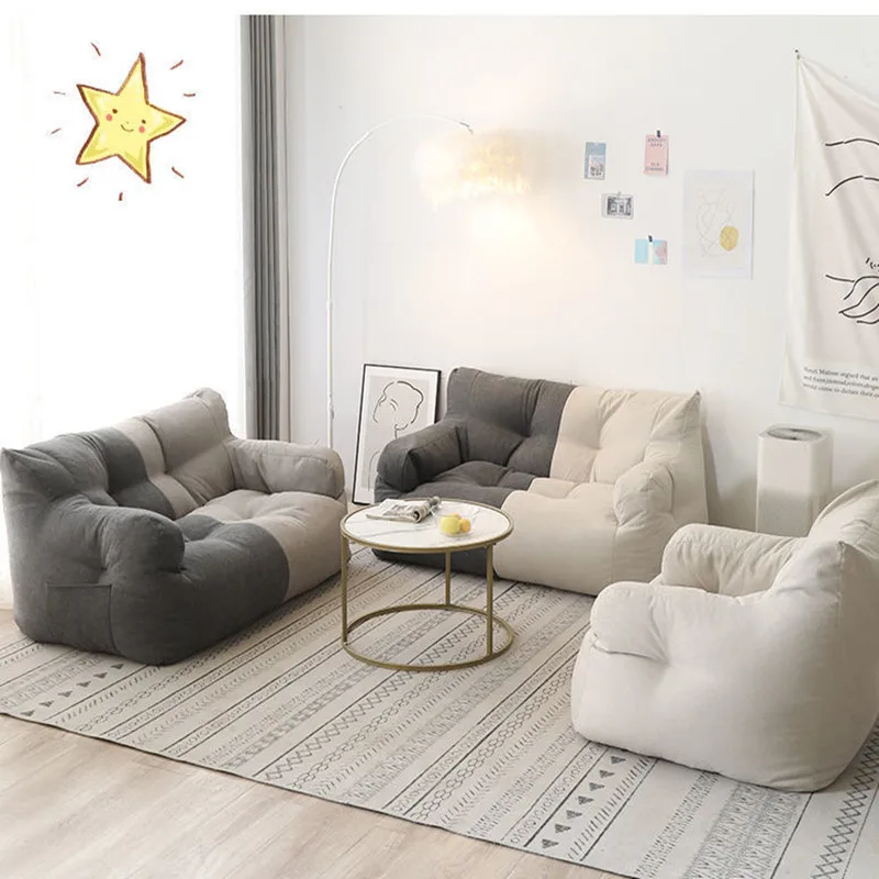 INS Giant Bean Bag Диван-стул из хлопка и льна диван-диван кресло-кровать Напольное