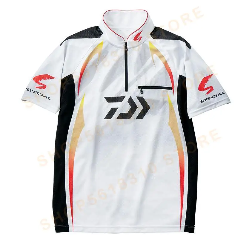 

Summer Brand A Dawa Clothing Breathable Quick Dry Anti-UV Fishing Clothes Short Sleeve Fishing Shirt Camisas Pesca