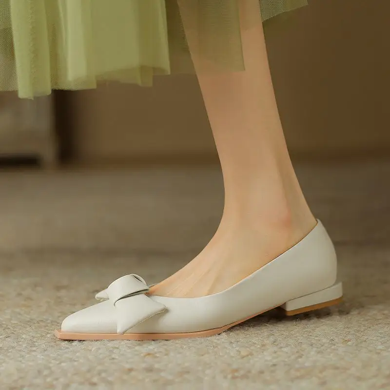 Женские туфли-лодочки Vichelo из коровьей кожи с острым носком на низком массивном