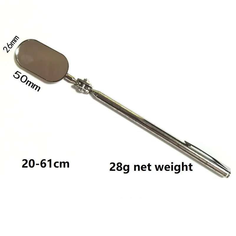 

Car Chassis Inspection Oval 50mmx26mm Mirror Telescopic Flexible Underbody Repair Handle Tool 360 Swivel for Extra Viewing 1pc