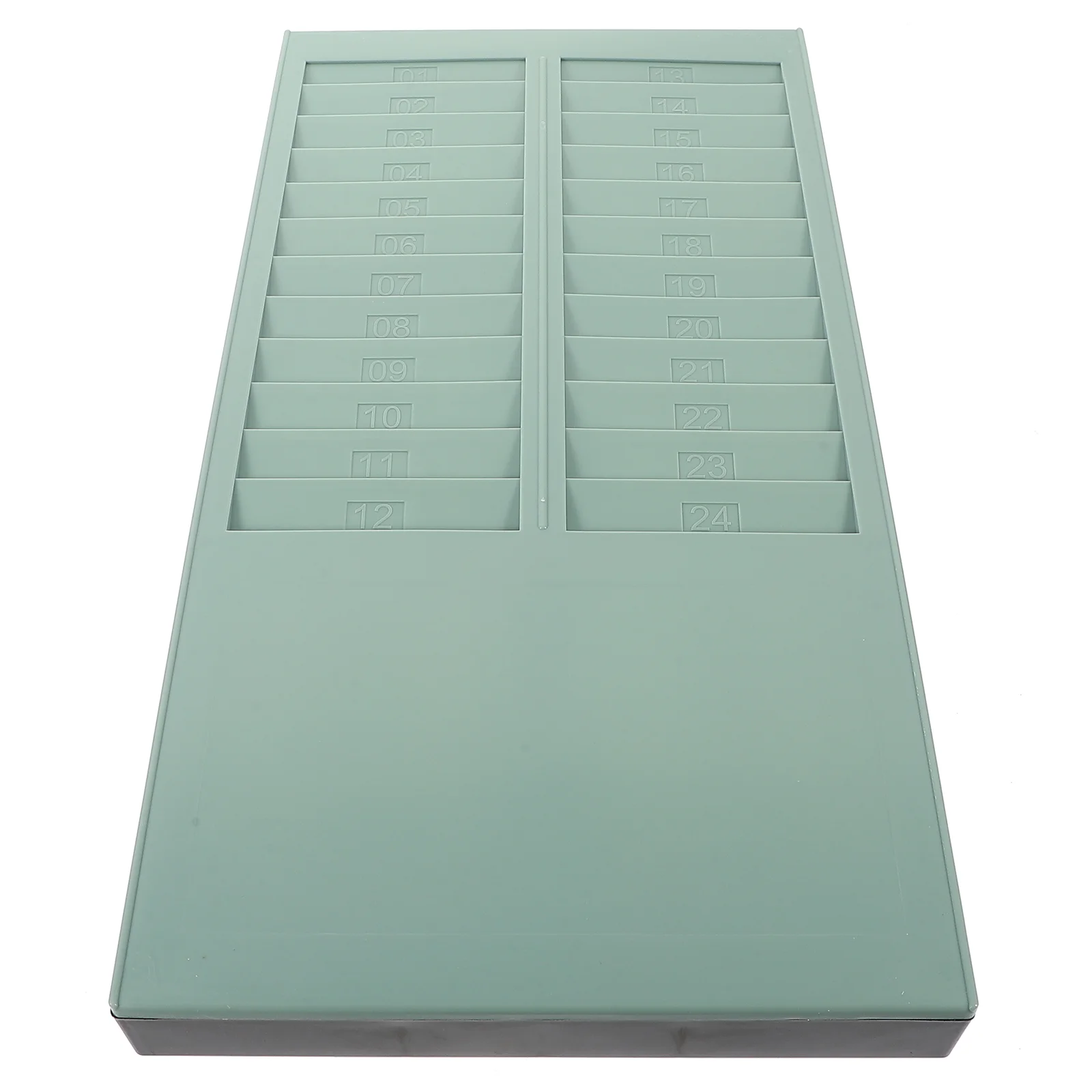 

24 Slots Attendance Recorder Punch Time Rack Plastic Wall Mounted Cards Holder Attendance Holder for Time Cards Machine