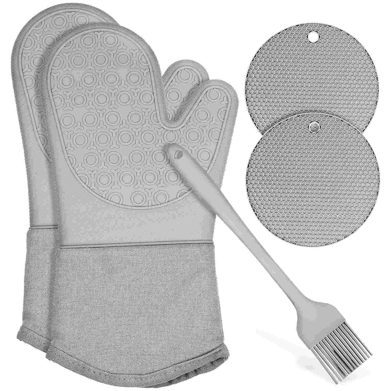 

Mitts Baking Kitchen Brush Grilling Gloves Mat Ovenpad Cooking Holder Hot Pan Pads Pot Basting Microwave Oil Brushes Silicone