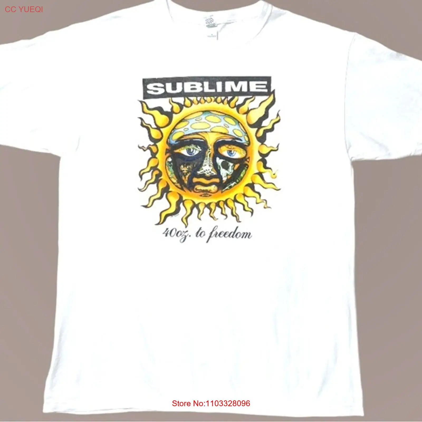 NWOT Sublime 40 унций. Футболка с рисунком to Freedom белая унисекс размер L * FLAWS