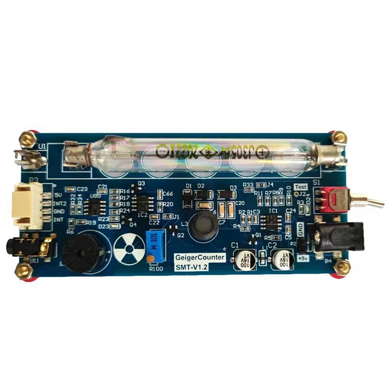 

Assembled DIY Geiger Counter Parts Module Nuclear Radiation Detector With Sound And Light Alarm Function