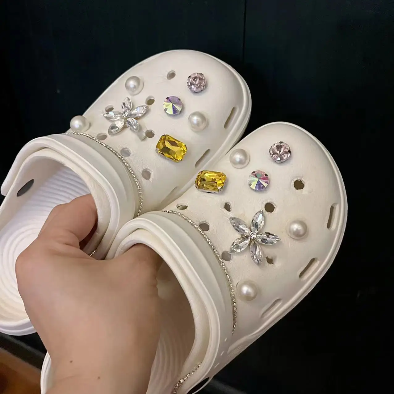 New Fashion Crystal Diamond Shoe Buckle for  Croc Shoe  Accessories Detachable Decorations Women Gifts