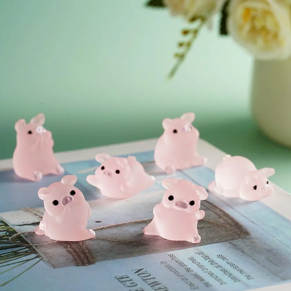 

Random Style Piggy Figure Ornament Mini Resin Cartoon Scrapbook Model DIY Artifact Decoration Handmade Home Mini Pig H0Z1
