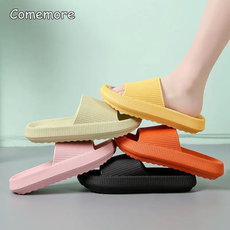 

Шлепанцы Comemore женские и мужские для дома, пляжные сандалии на платформе из ЭВА, мягкие Повседневные тапочки, летние тапочки, 45