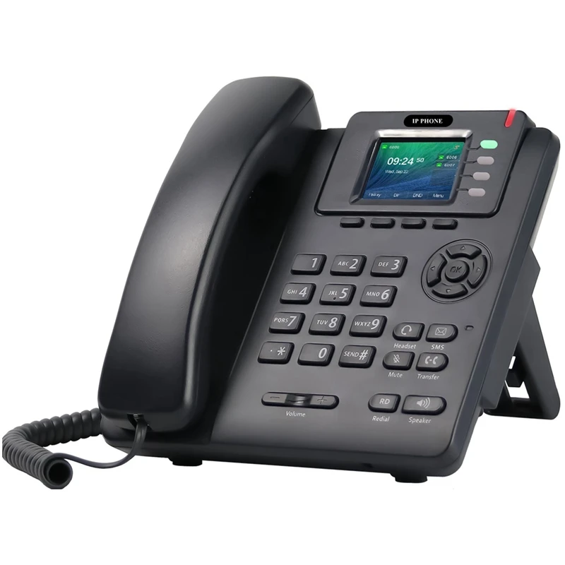 VoIP Phone with POE / SIP Phones 4 SIP lines / IP Desk Phones support Gigabit 1000M Ethernet for IP PBX Application