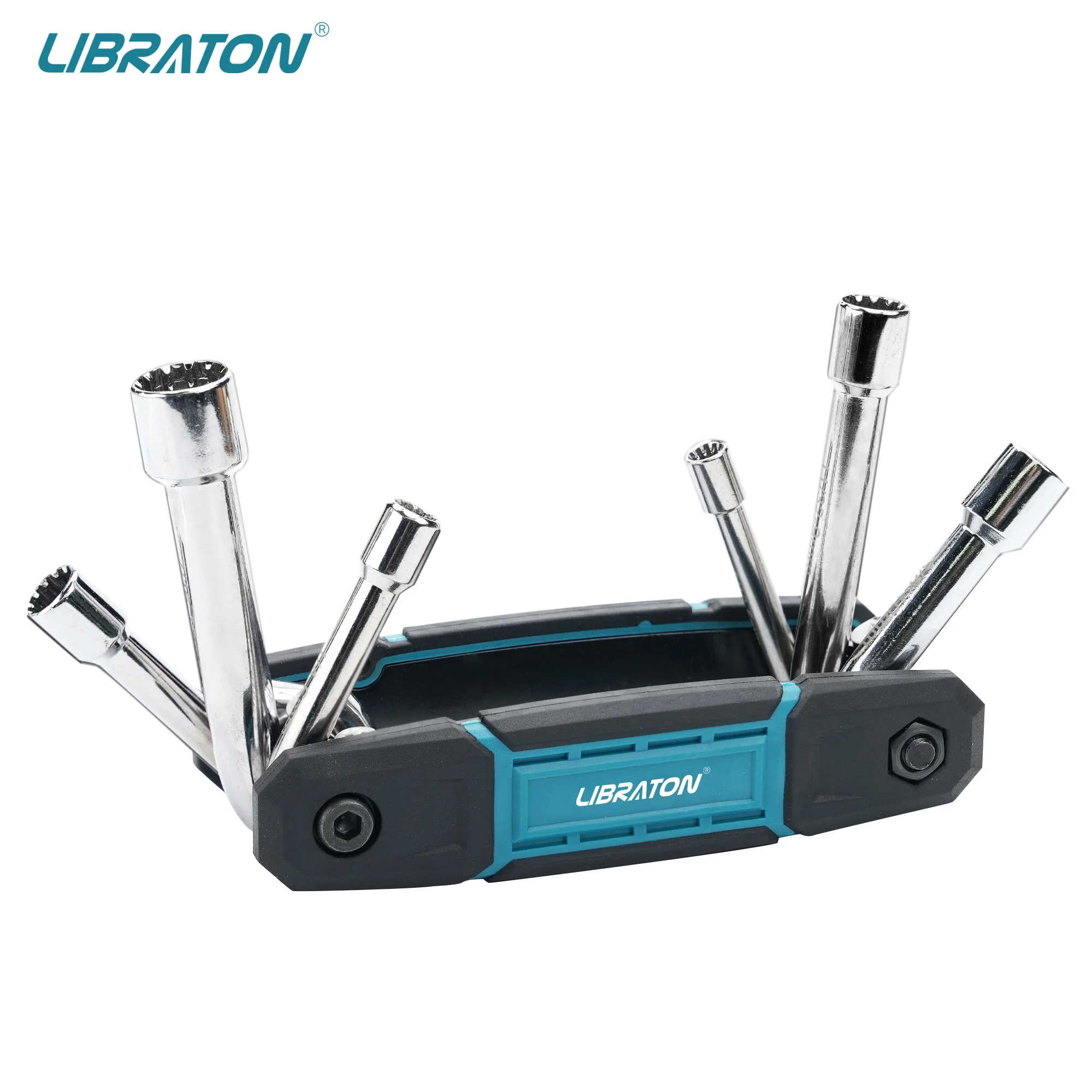 

LIBRATON Набор складных отверток для гаек 12 в 1, набор отверток для шестигранных гаек размером METRIC и SAE, набор отверток для шестигранных гаек (Cr-V) Набор отверток для валов