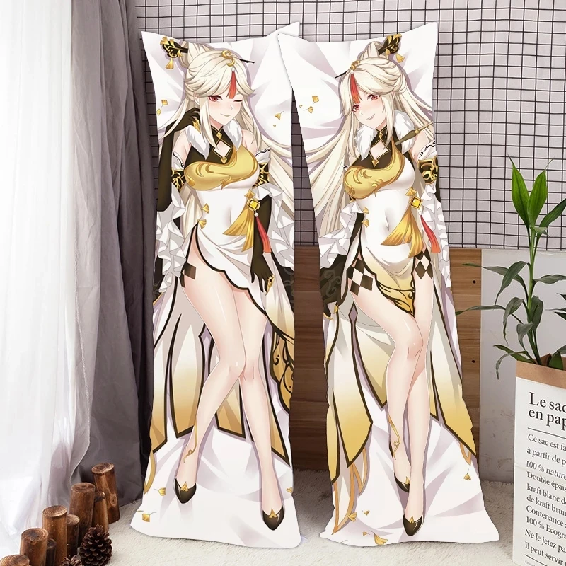 

Game Genshin Impact Dakimakura Klee Xiao Pillow Case Zhongli Costume Body Throw Cushion Double-sided Pillowcase