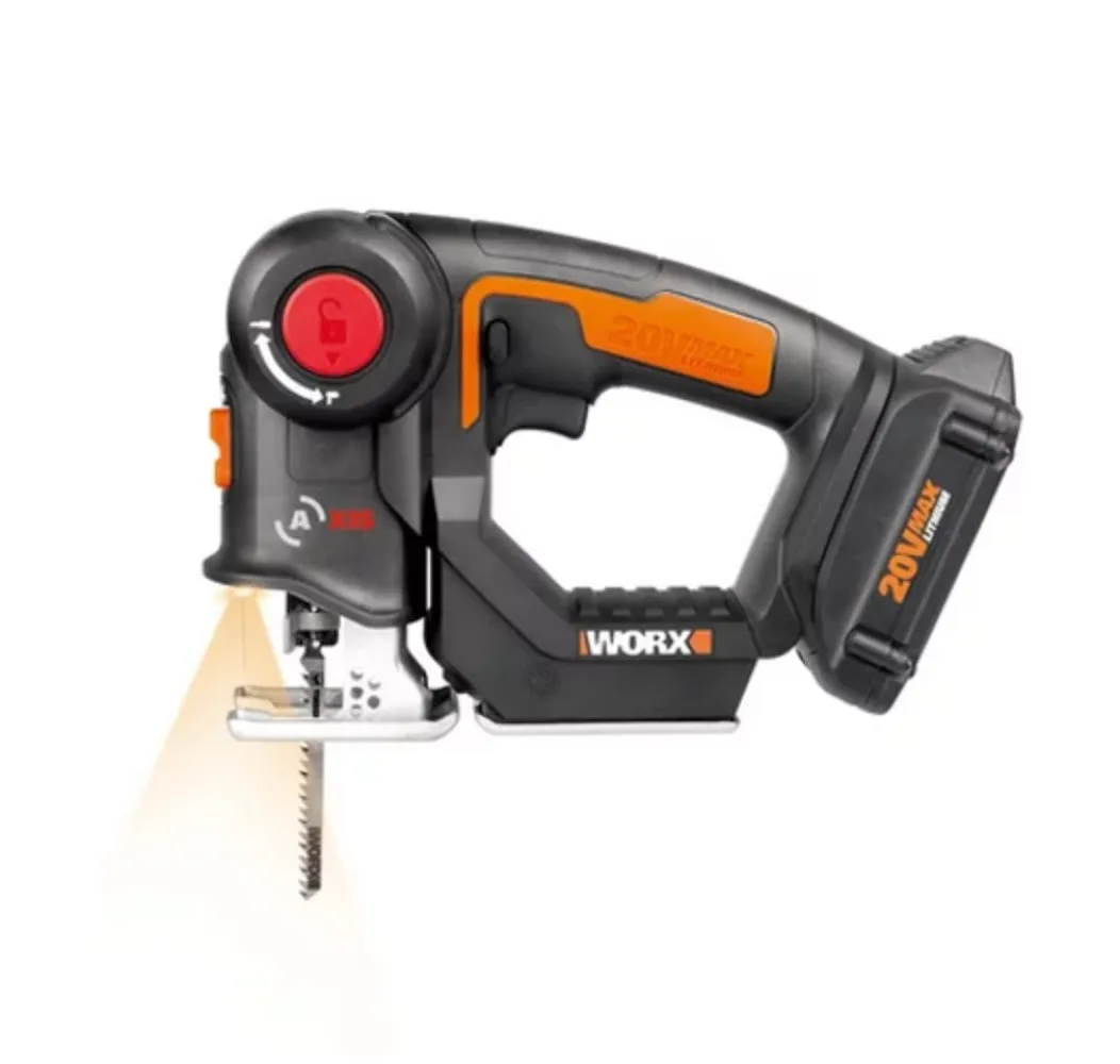 

Сабельная пила Worx WX550L по оси питания 20 в, беспроводная сабельная пила (в комплекте аккумулятор и зарядное устройство), электроинструменты