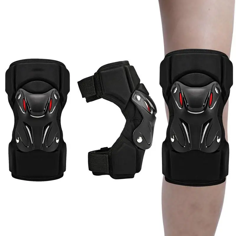 

Motocross Knee Guards 2pcs Black Knee Pads Crashproof Knee Shin Guard Motorcycle Knee Protector Gear For Adults Women Men
