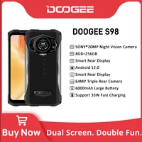 World Premiere DOOGEE S98 Rugged Phone 6.3"LCD FHD Display Dial Rear G96 Octa Core 8+256GB 64MP Camera SmartPhone 6000mAh Phone