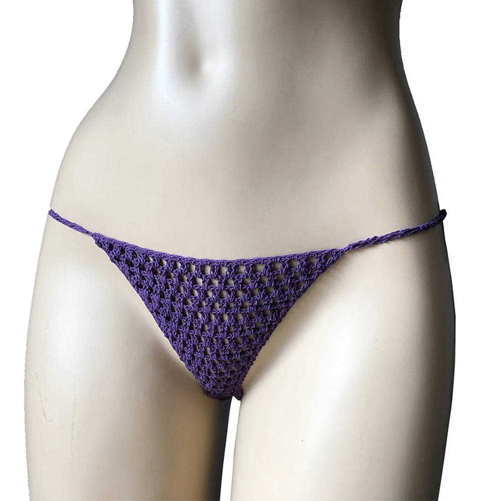 

G-string Women Underwear Sexy Panties Female Underpants Thong Solid Pantys Lingerie Low-Rise Thongs Bikini Swimwear Crochet