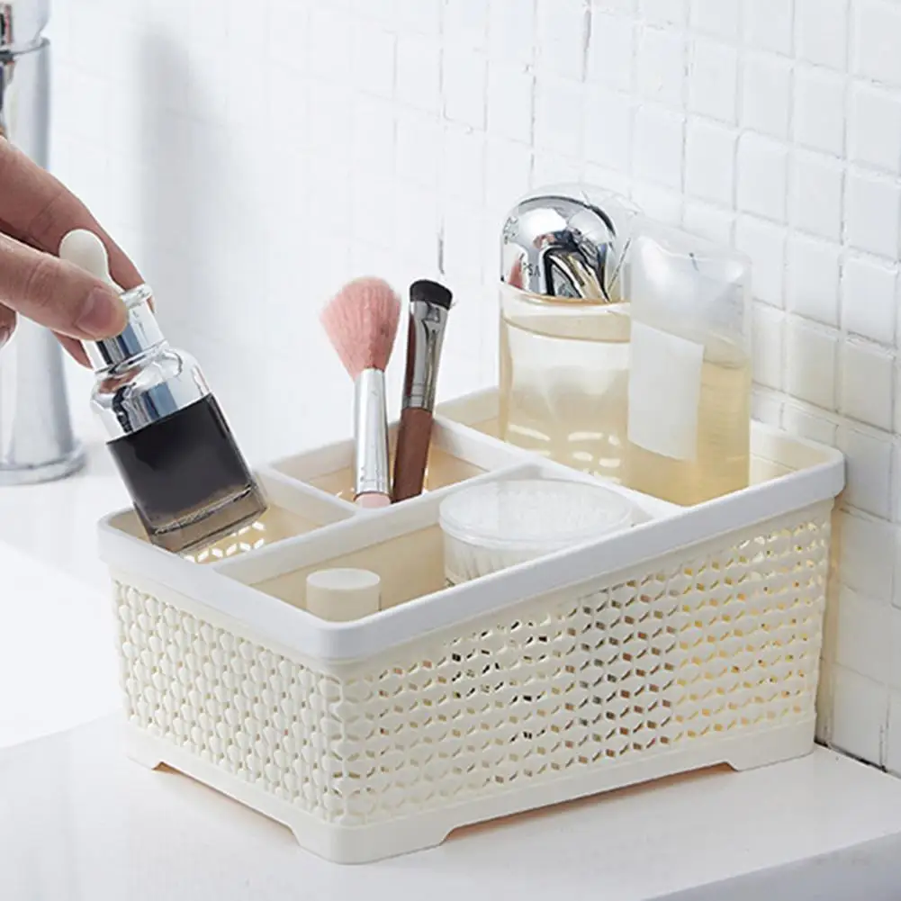 

Storage Box Hollow Anti-slip PP Multi-grid Pen Stationery Cosmetic Organizer Classroom Things