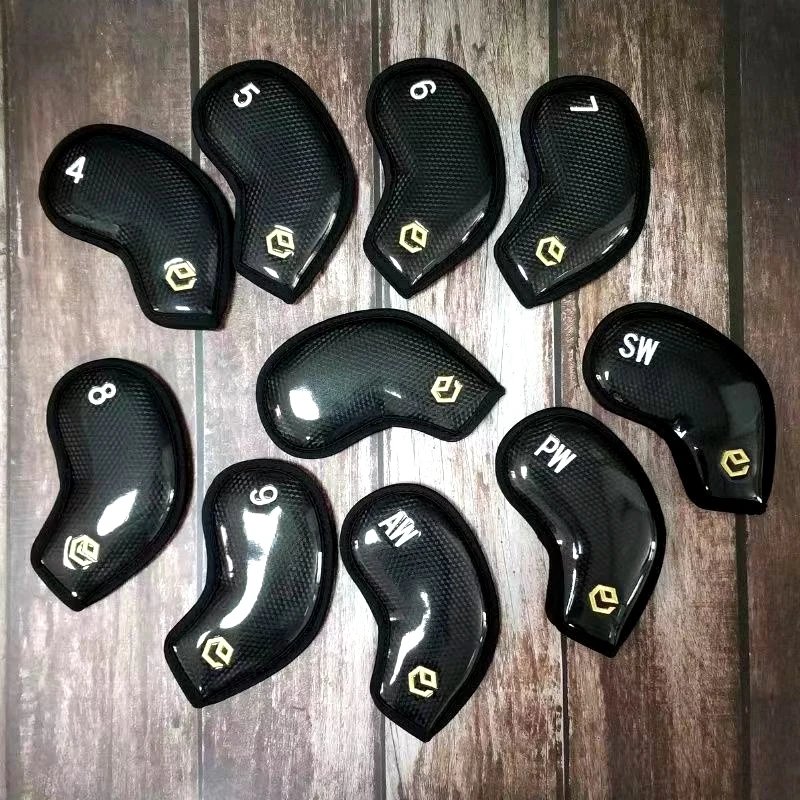 Golf Iron Cover Black Crystal EPON Waterproof  Dustproof Golf Iron Head Cover 10 pieces
