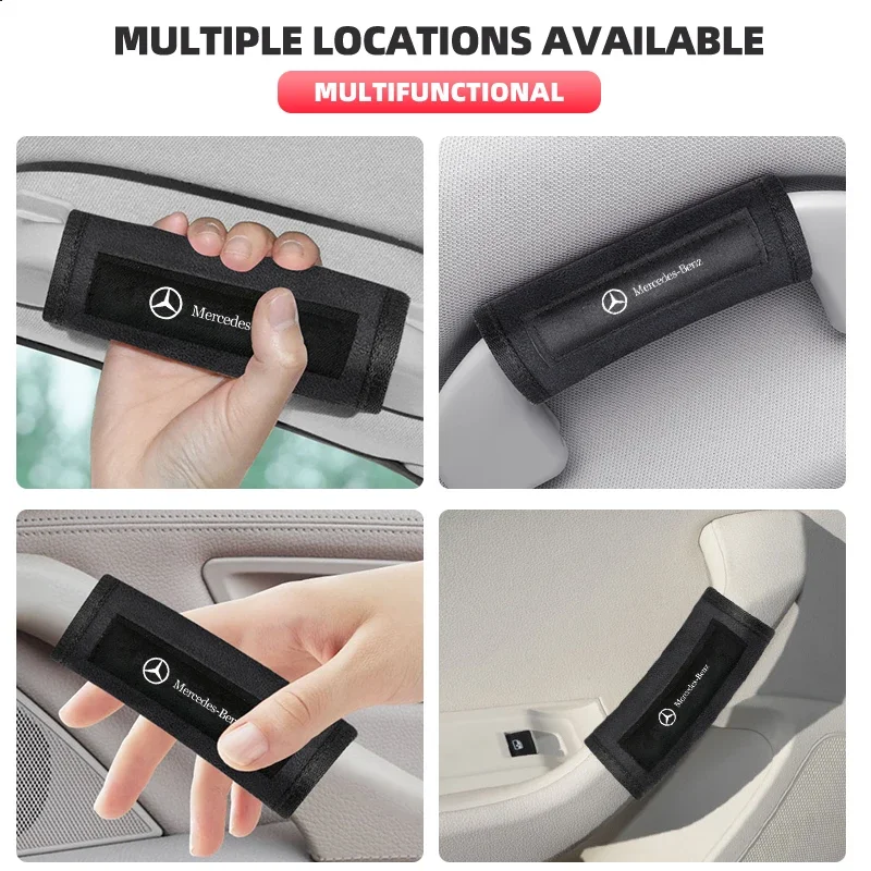 Car Roof Handle Protection Pull Gloves Auto Emblem Accessories For Mercedes Benz AMG C E S A GLE CLC clase W204 W221 W205 W176