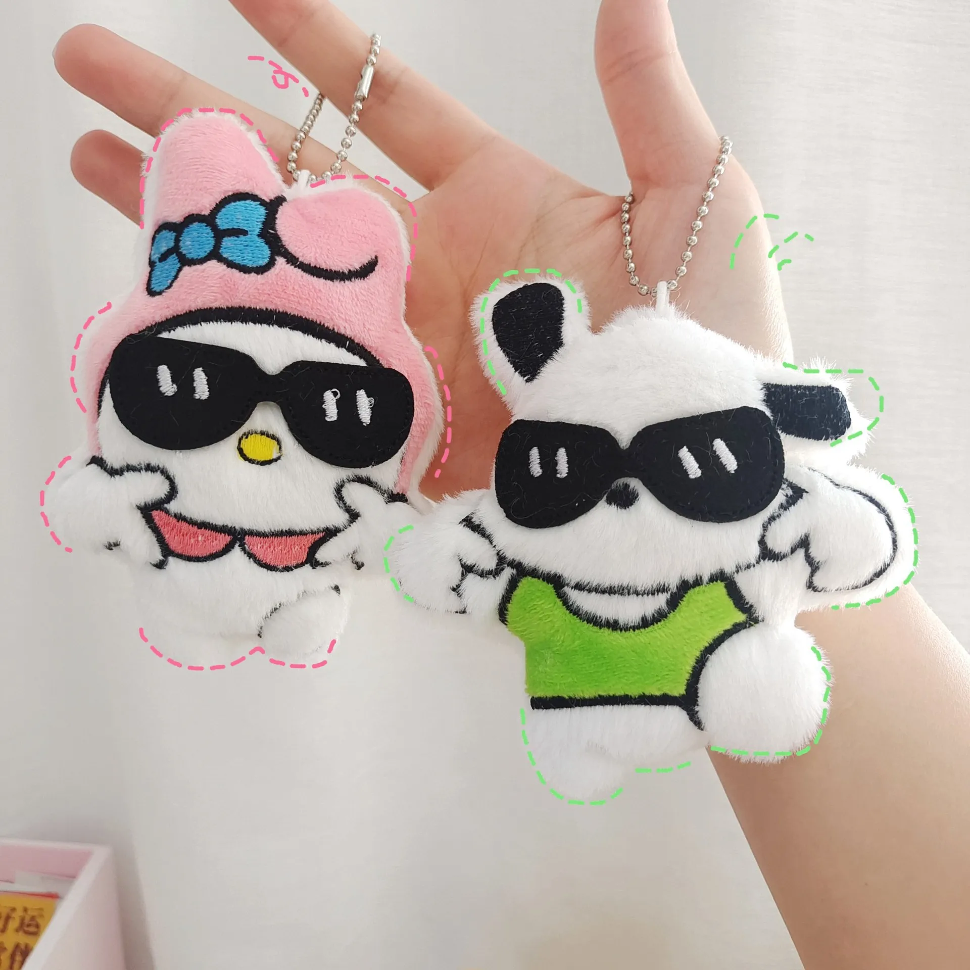 Kawaii Hello Kitty плюшевые игрушки брелок Cinnamoroll Kuromi плюшевый кулон Itabag аксессуары вещи