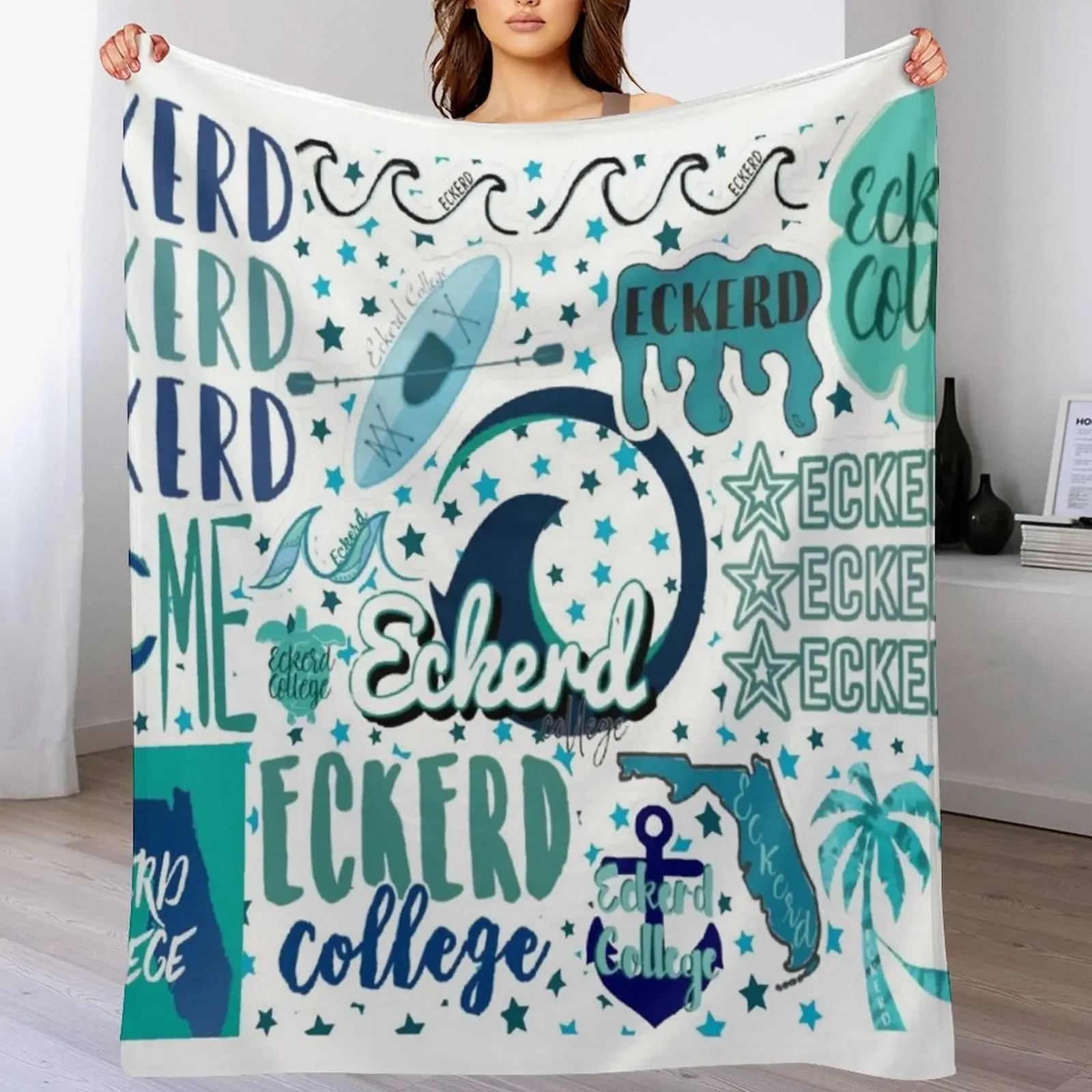 Одеяло Eckerd College одеяло с волосатыми дорожными диванами теплые зимние одеяла