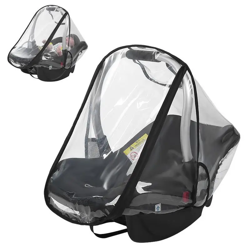 

Infant Car Seat Cover Universal Weather Shield Car Seat Cover Universal Baby Rain Cover For Newborns Infant Toddlers Black