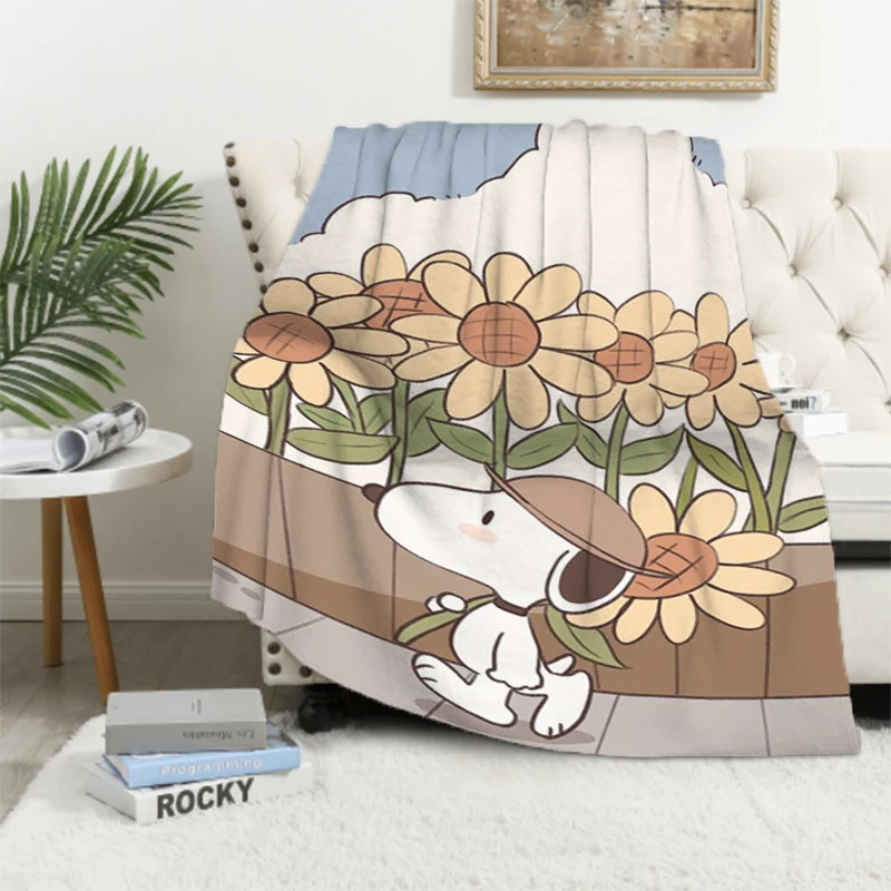 

Child Blanket S-Snoopy Cartoon Fluffy Soft Blankets for Bed Sofa Blankets & Throws Summer Comforter Furry Throw Baby Double Home