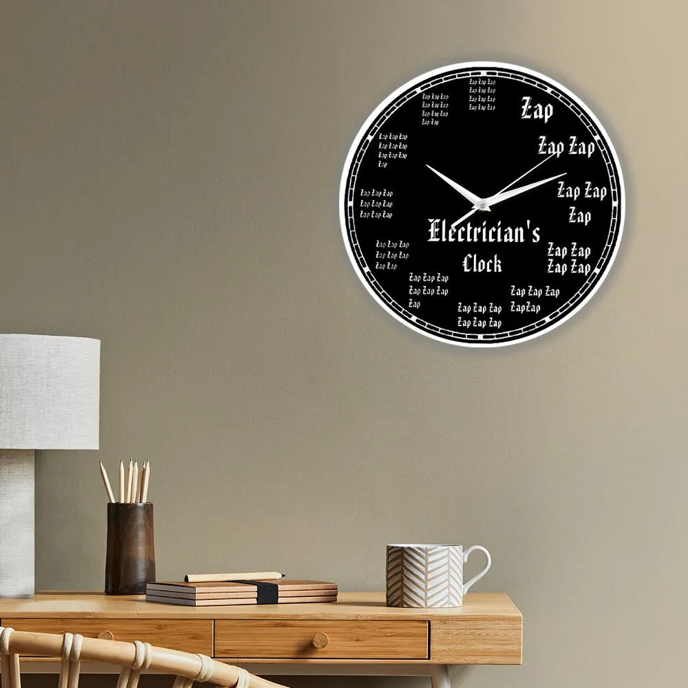 Часы электрика профессии современные настенные часы Zap молния настенное