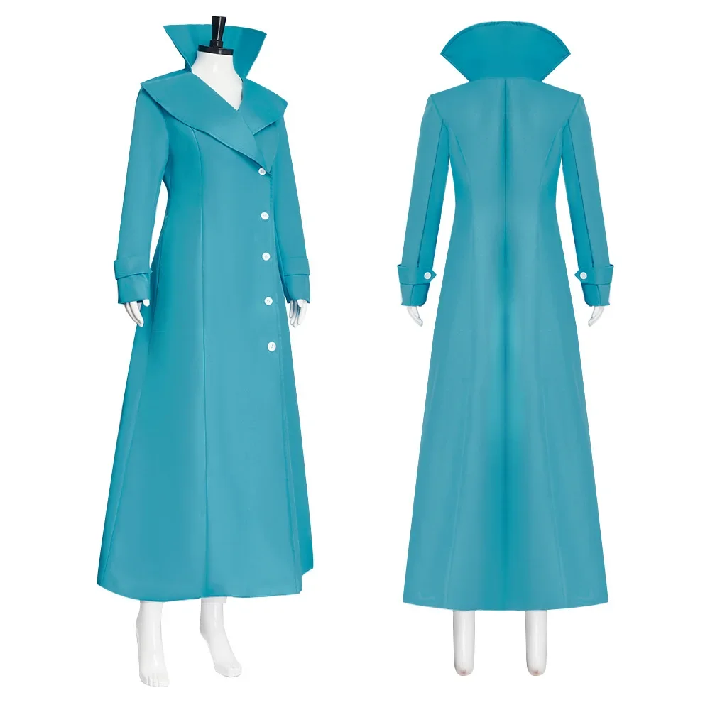 Женский костюм на Хэллоуин вечерний плащ Люси Уайлд синяя длинная куртка для