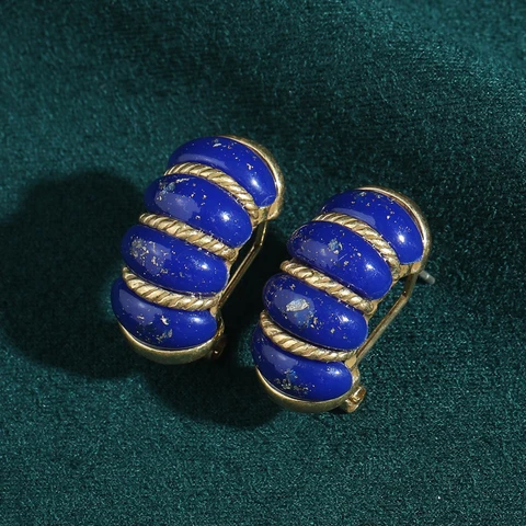 Серьги-гвоздики STALAIT из лазурита