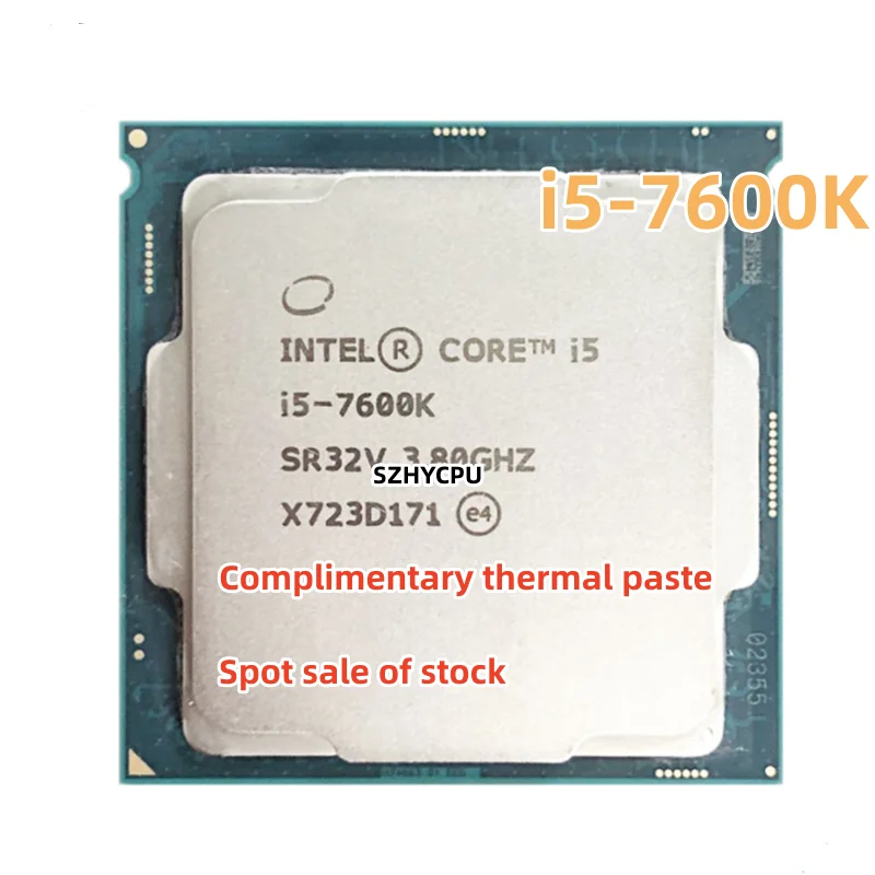 

Intel Core i5-7600K i5 7600K 3.8 GHz Used Quad-Core Quad-Thread CPU Processor 6M 91W LGA 1151