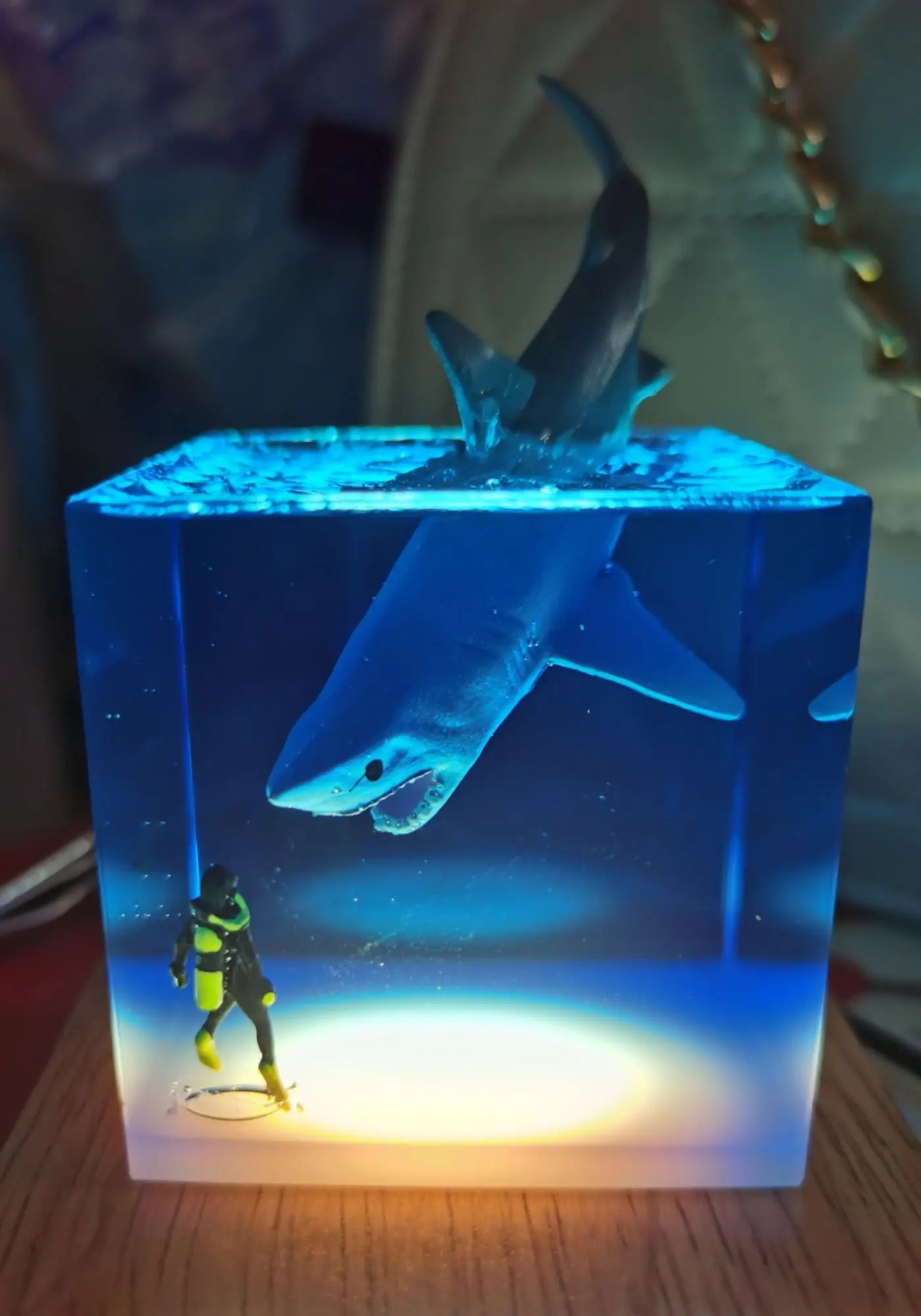 Светодиодный ночсветильник Кит Акула горб дайвер креативное украшение рыба