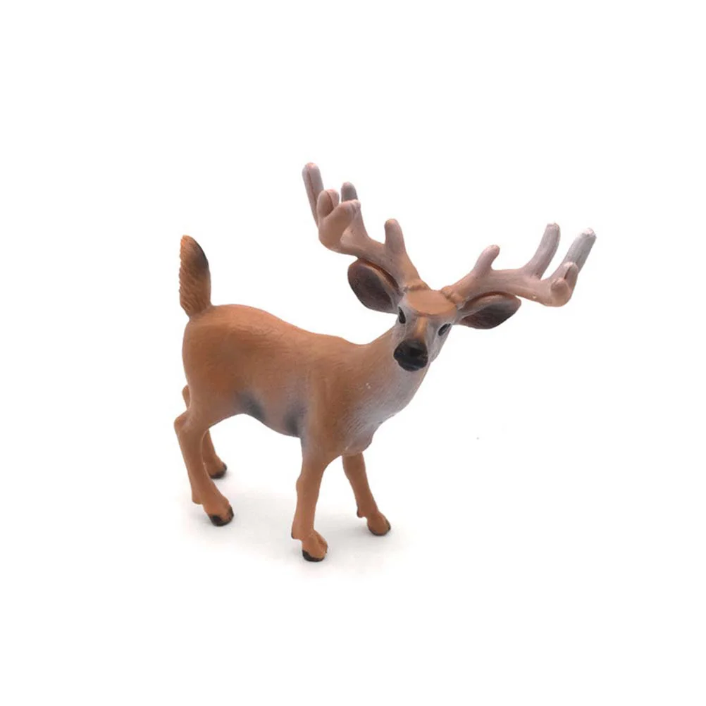 

Deer Figurines Statue Ornament Woodland Craft Christmas Animals Animal Model Figures Decoration Reindeer Forest Home Decor