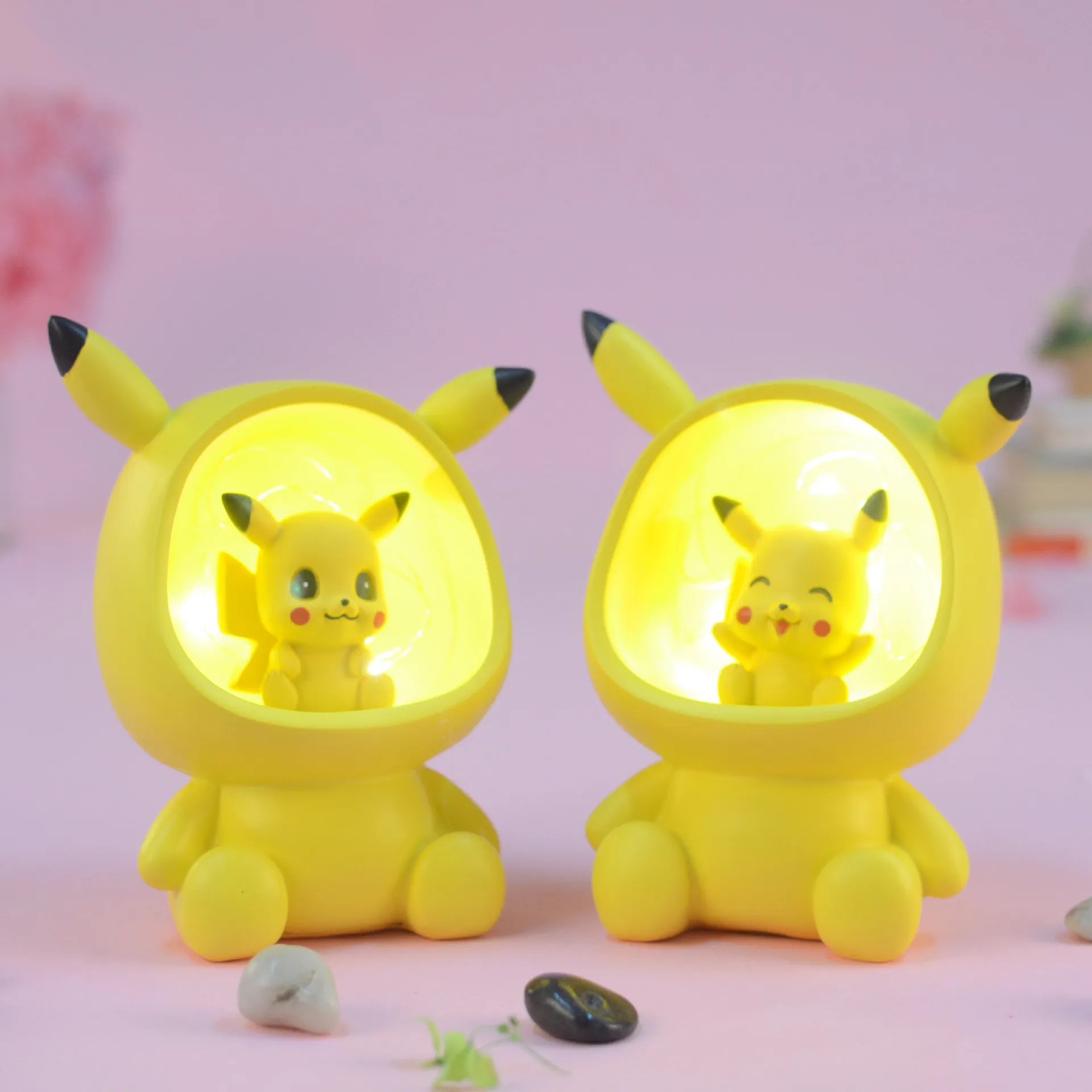 Pokemon Anime Decor Night Light Pikachu Night Light Kawaii Cute Bedroom Desktop Resin Decoration Decoration Birthday Gifts