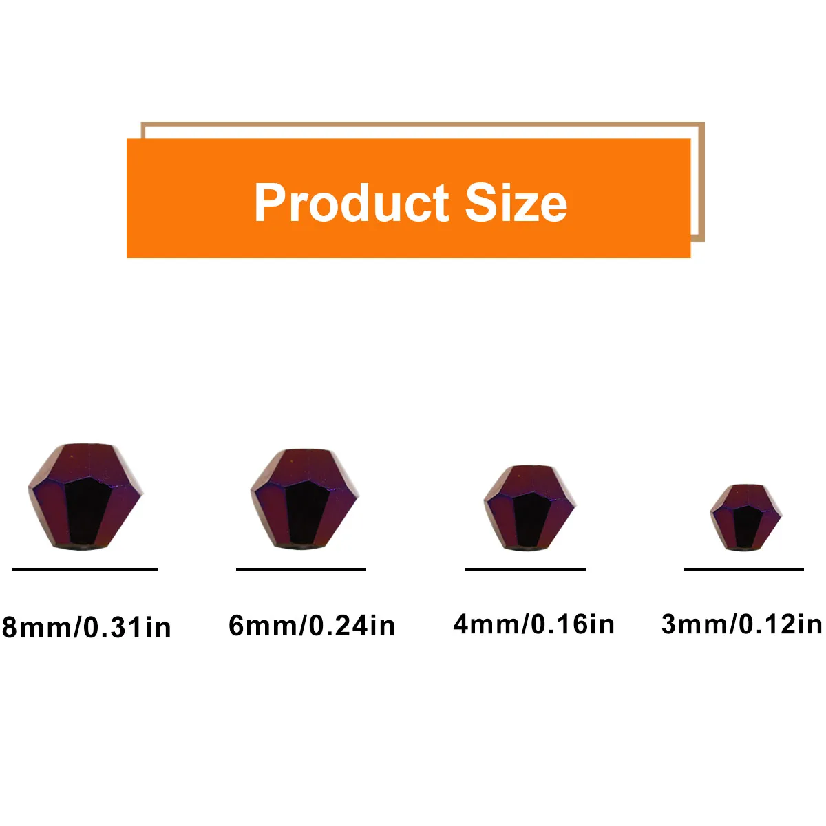 4/6/8/10 мм Австрийский Кристалл Покрытие Фиолетовый Алмаз Форма Точки Бусины