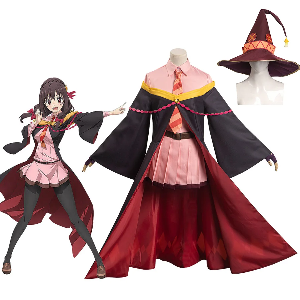 

Косплей Megumin женский костюм аниме Kono Subarashii Bakuen ролевые фантазии наряды Женская одежда для Хэллоуина карнавала