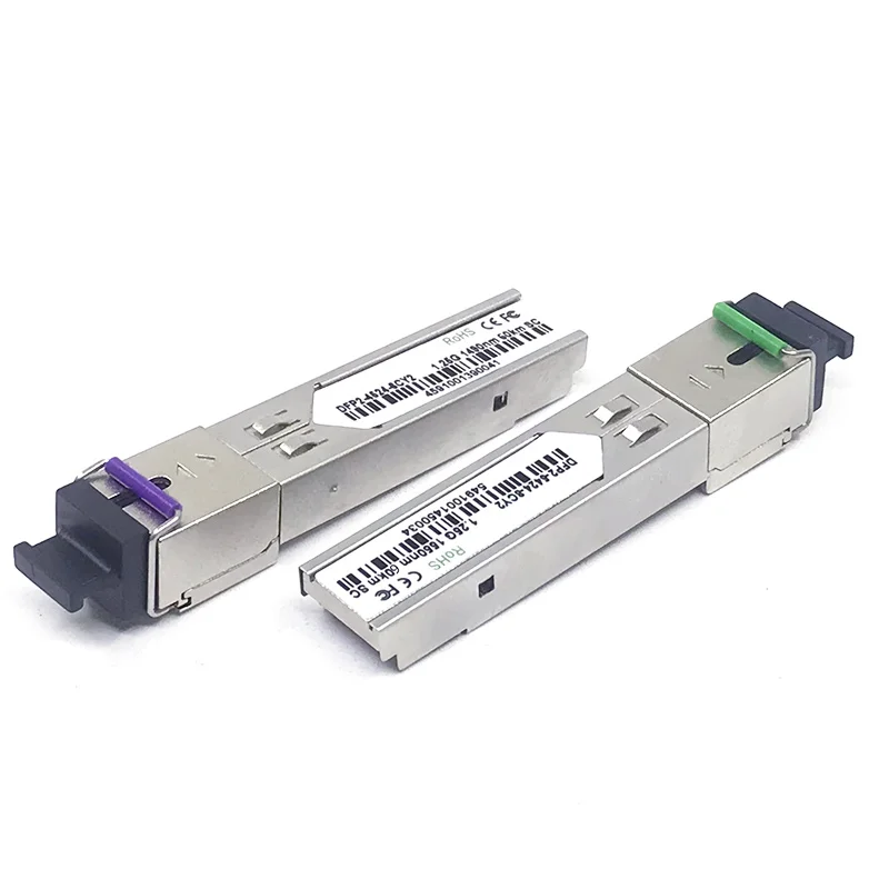 2PCS 1 pair DFP2-4524-6CY2 Tx1550nm Rx1490nm DFB laser 1G single mode Bidi SFP 60km SC 1.25G