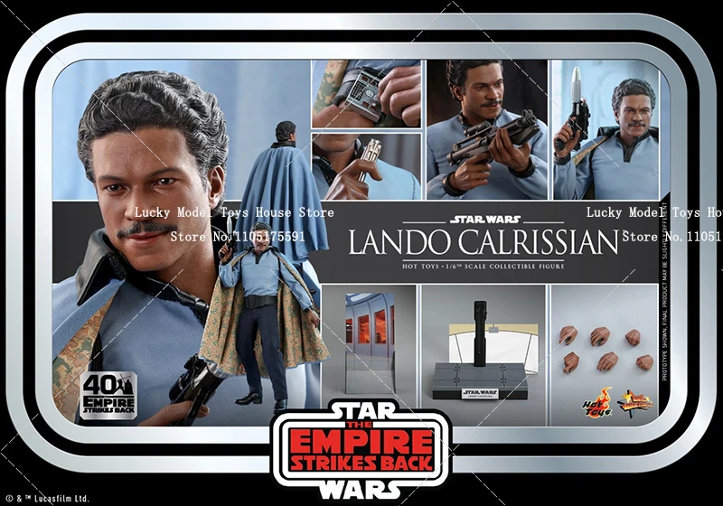 Фото HOTTOYS HT MMS588 1/6 Фигурка Ландо Калриссина в синем длинном халате, Star Wars: Война Звездных войн: Восстание Звездных войн, юбилейная коллекционная фигурка 12 дюймов №5