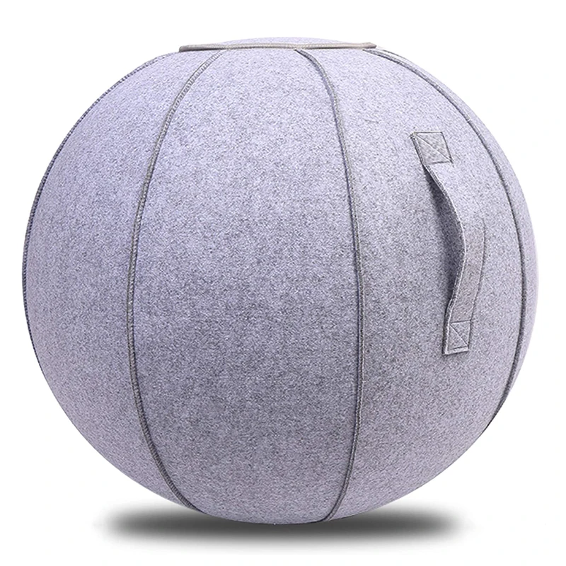 

Sitting Ball Chair for Office Dorm and Home Pilates Exercise Yoga Ball with Cover Lightweight Self-Standing with Handle and Pump