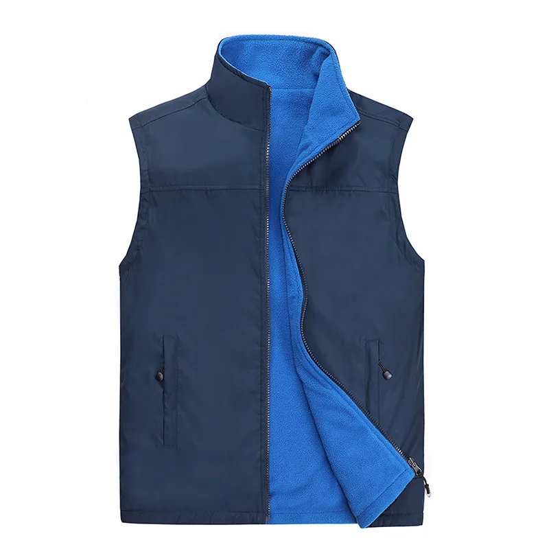 

Velvet Middle Plus Brand Men's Warm Jacket Cotton Aged Trend Dad Vest Vest Elderly Fleece New 2023 Waistcoat Vest