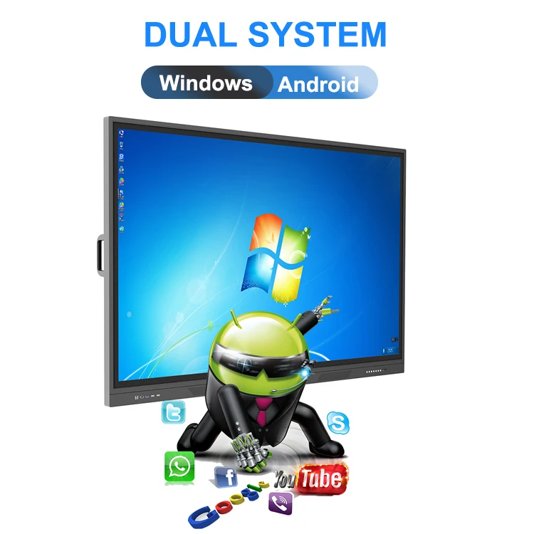 HDFocus OEM ODM Pizarra 4K OPS 80 дюймов Smart Flatscreen Pantalla TV интерактивная доска монитор Ultrawid