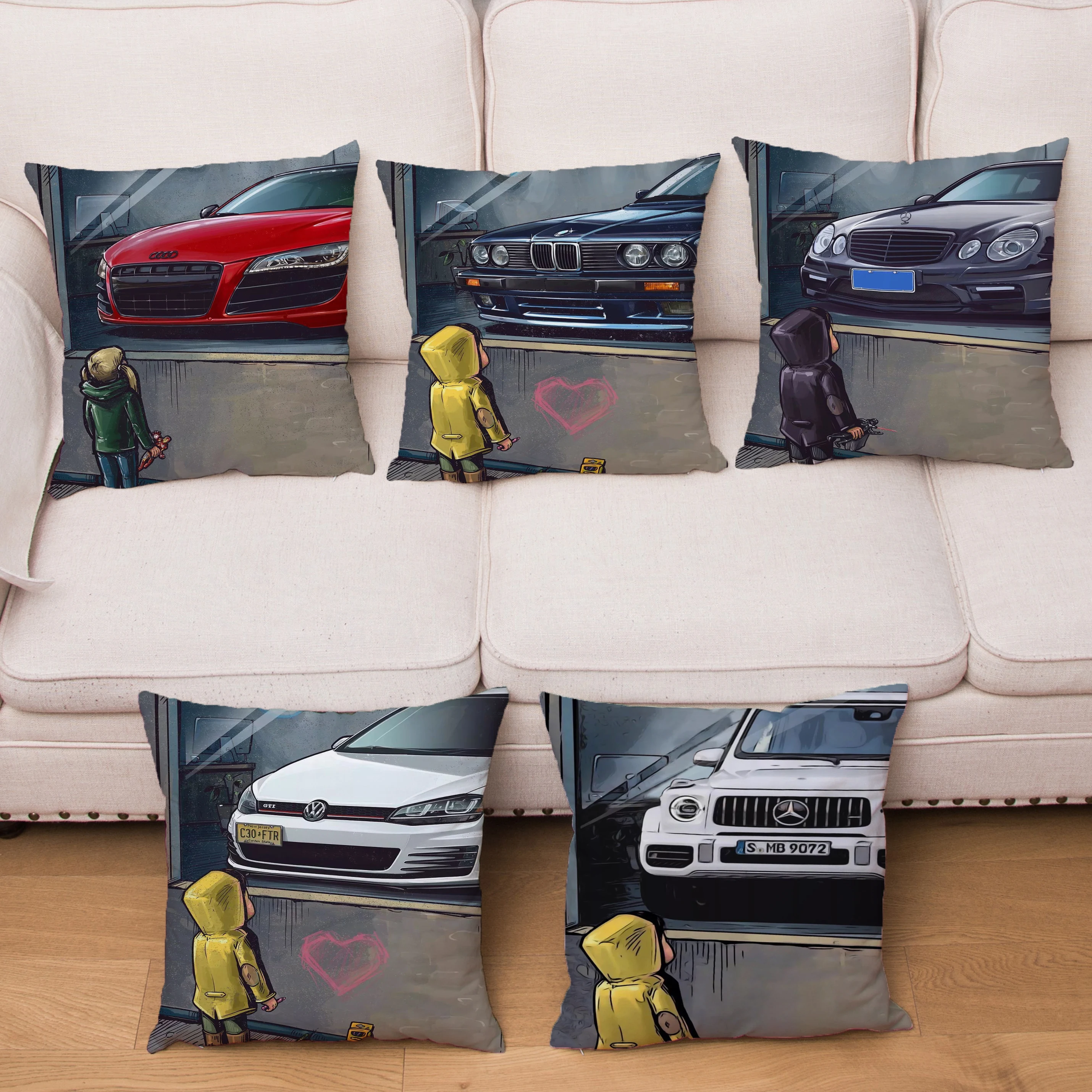 

Детская мягкая плюшевая наволочка 45*45 см с мультяшным рисунком